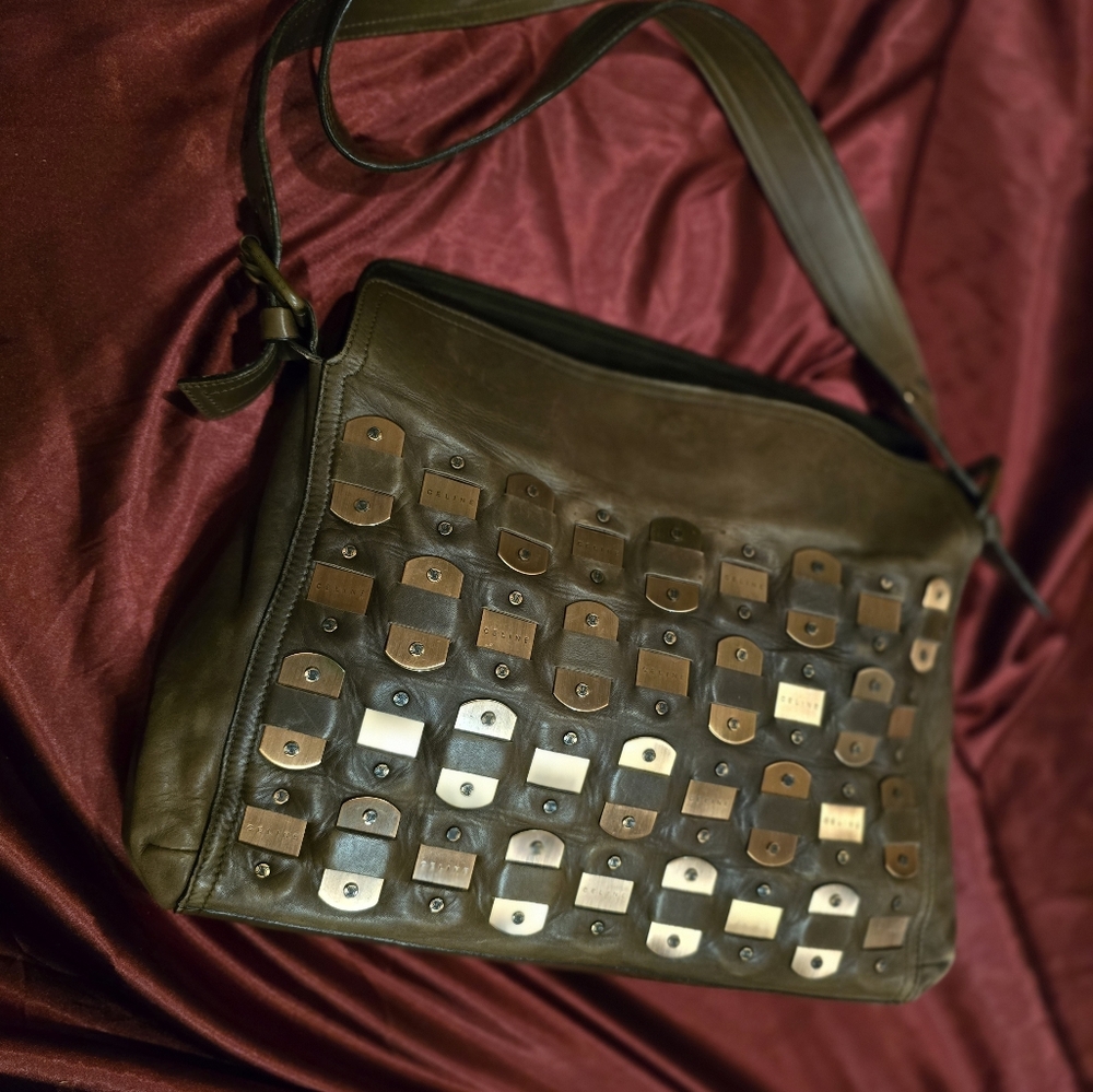 Celine Bag with Copper Colored Hardware-Messenger Style